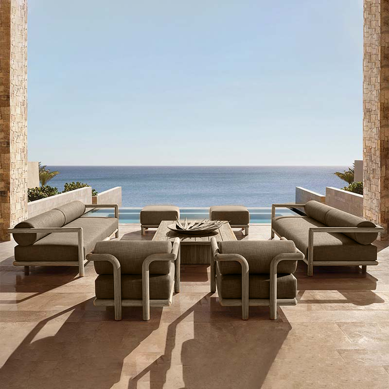 Outdoor Furniture Teak - Set sofa taman furnitur luar ruangan,
