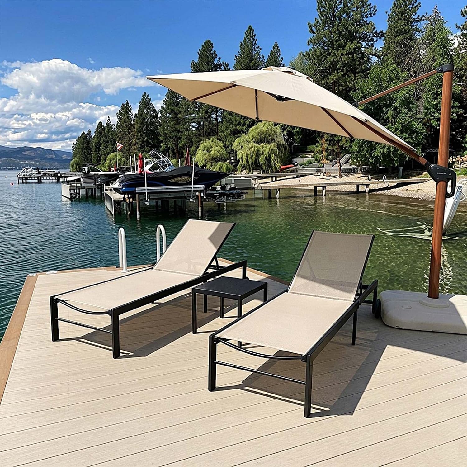 Outdoor Furniture Quick Dry - Set Kursi Santai Luar Ruangan dengan