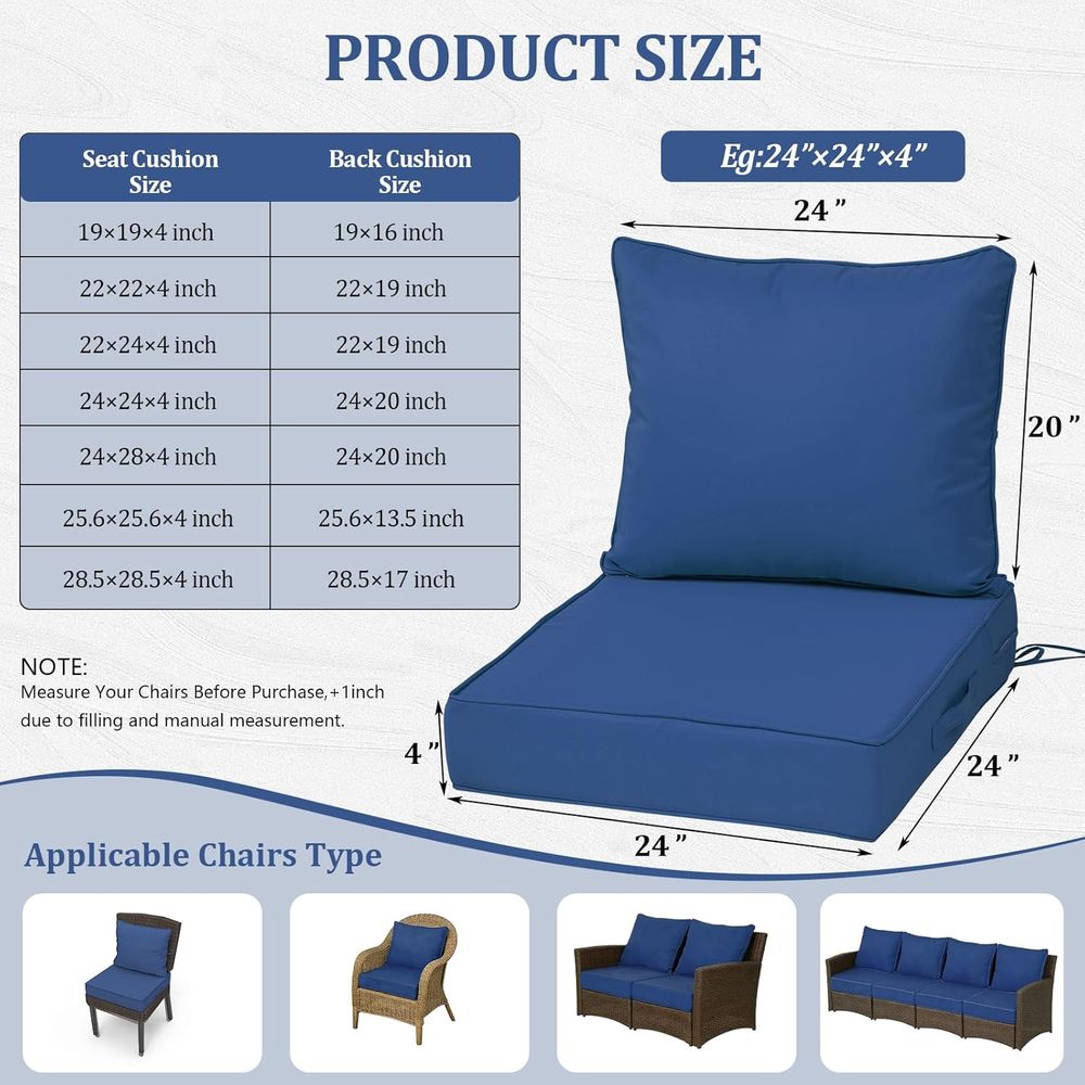 Set 4 Bantalan Kursi Dalam Rua - Outdoor Furniture Waterproof ulasan dan harga