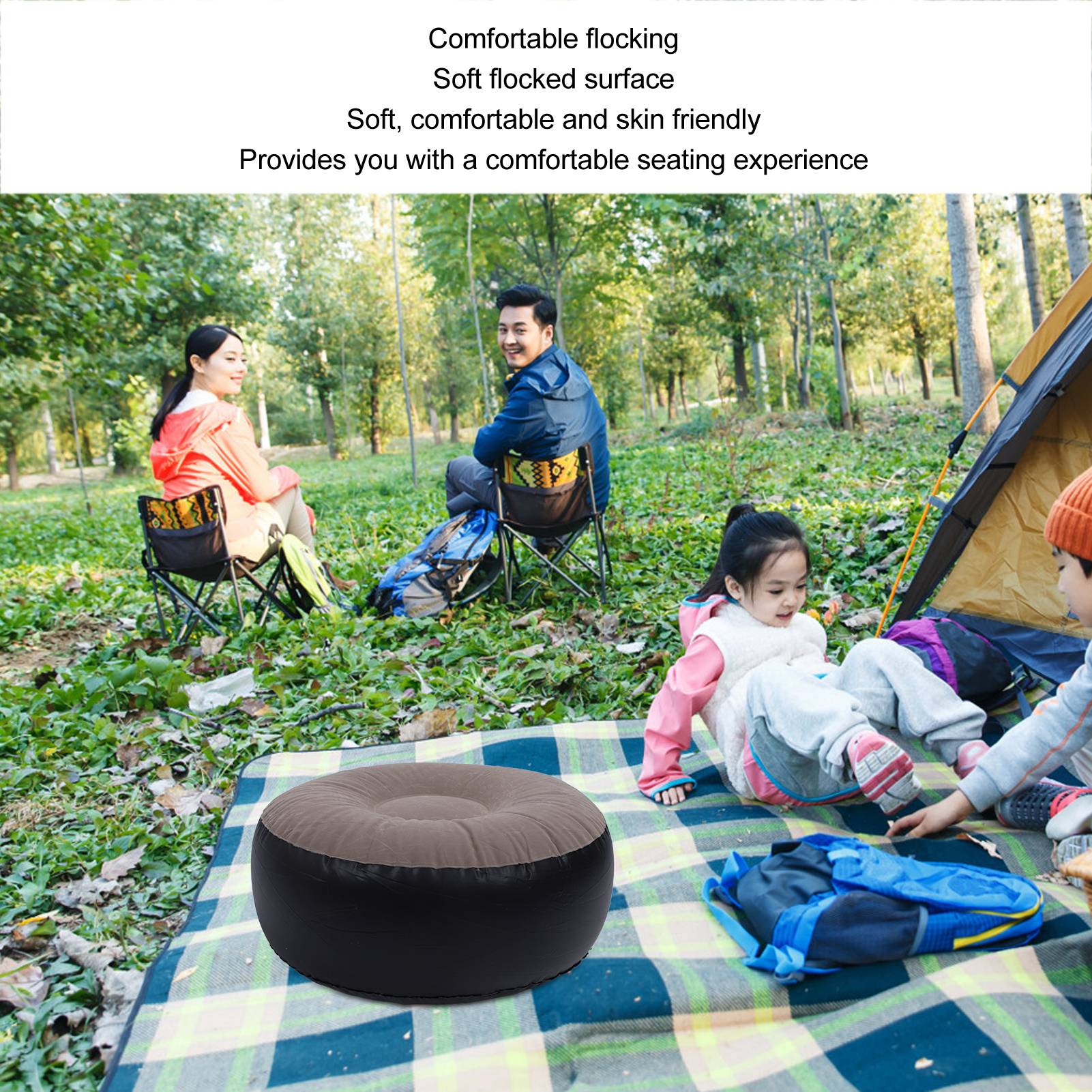 Bangku Tiup Berlapis Kain Serb - Outdoor Furniture Designer ulasan dan harga