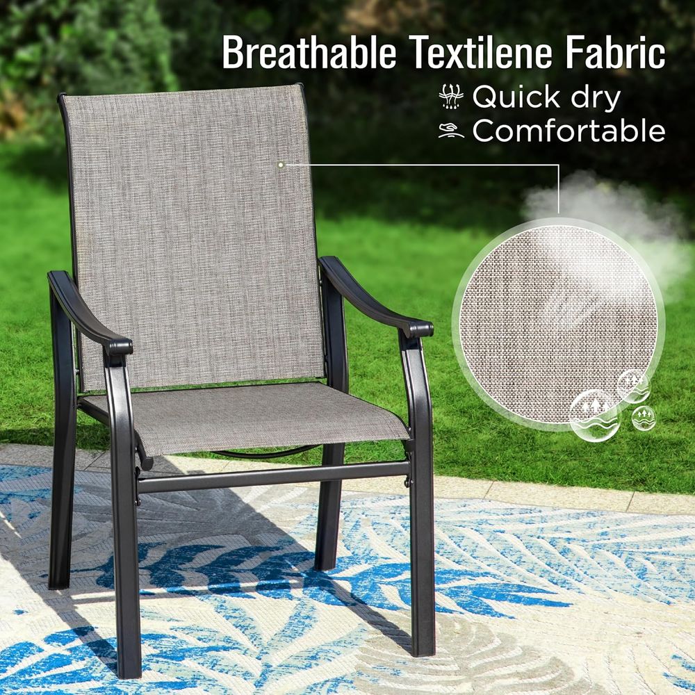 Set Meja Makan Teras 9 Buah, 8 - Outdoor Furniture Quick Dry ulasan dan harga