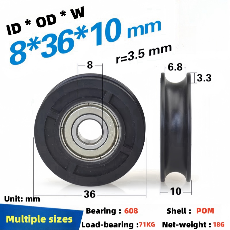 8 Buah Roda Pandu Plastik 8X36 - Outdoor Furniture Glides ulasan dan harga