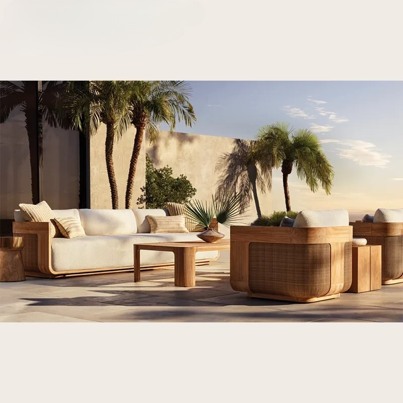 Set Sofa Jati Luar Ruangan Fur - Outdoor Furniture Teak ulasan dan harga
