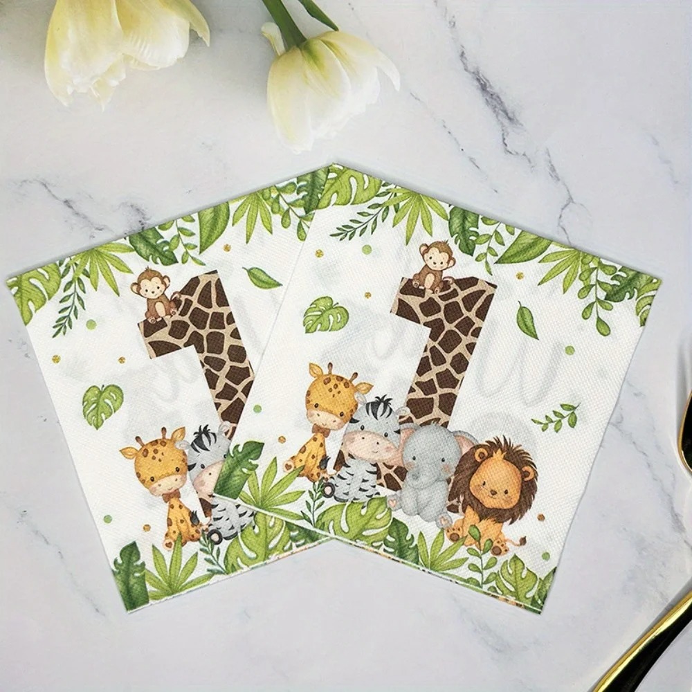 20Pcs/Bag Serbet Kertas Motif  - Folding Picnic Table ulasan dan harga