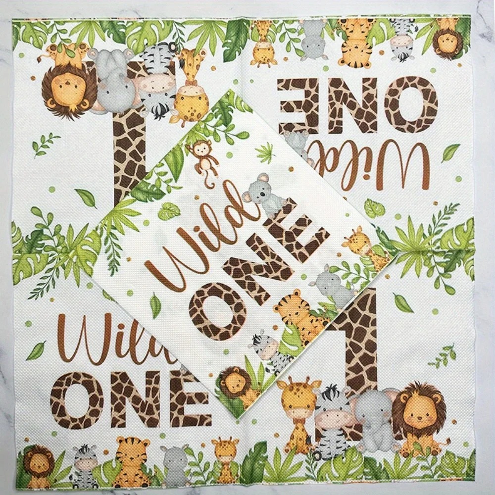 20Pcs/Bag Serbet Kertas Motif  - Folding Picnic Table ulasan dan harga