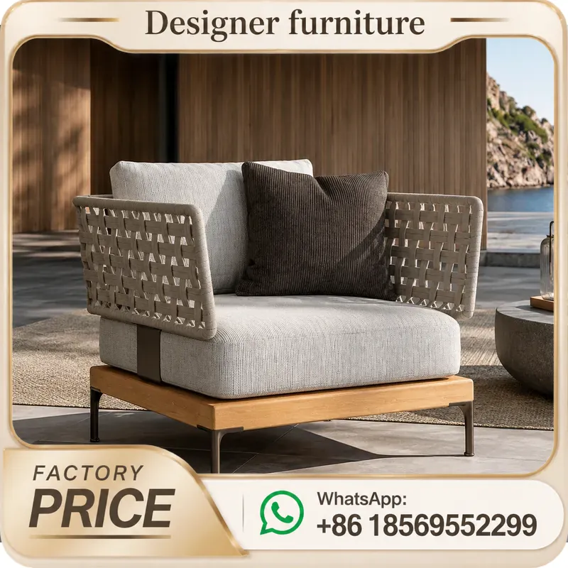 Set Sofa Anyaman Tali Luar Rua - Outdoor Furniture Teak ulasan dan harga