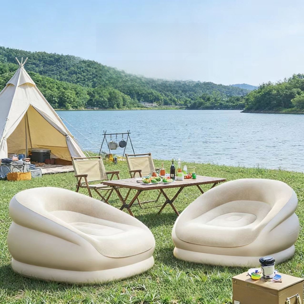 Sofa Tiup Portabel untuk Festi - Outdoor Furniture Designer ulasan dan harga