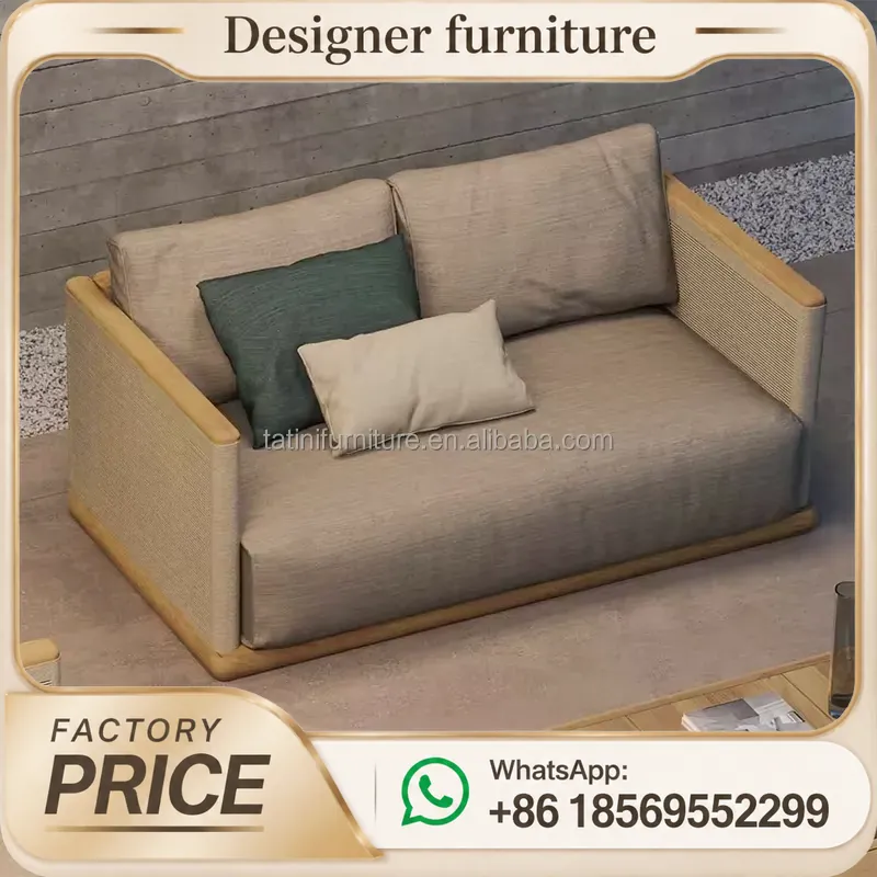 Set Sofa Anyaman Tali Luar Rua - Outdoor Furniture Teak ulasan dan harga