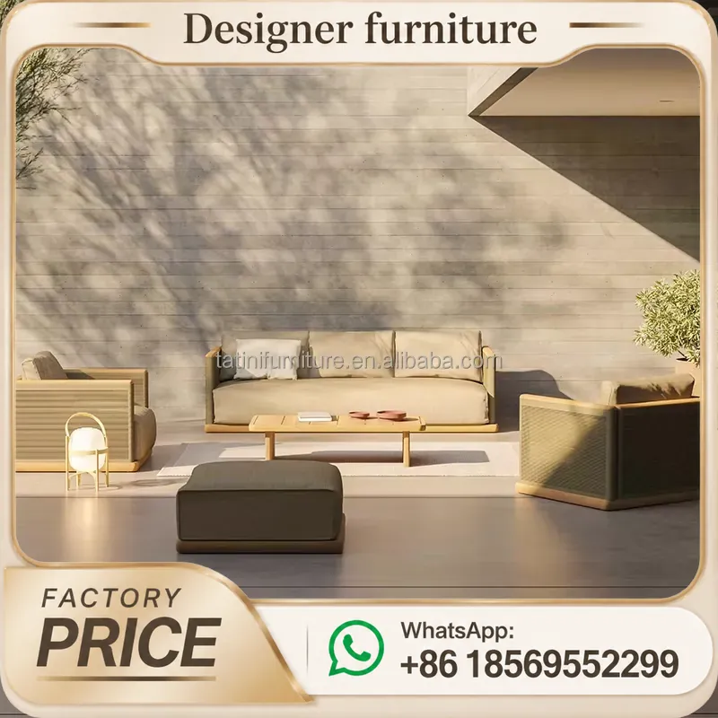 Set Sofa Anyaman Tali Luar Rua - Outdoor Furniture Teak ulasan dan harga