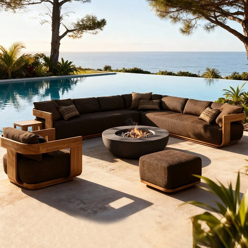 Sofa, dengan Bantal Tahan Air  - Outdoor Furniture Teak ulasan dan harga