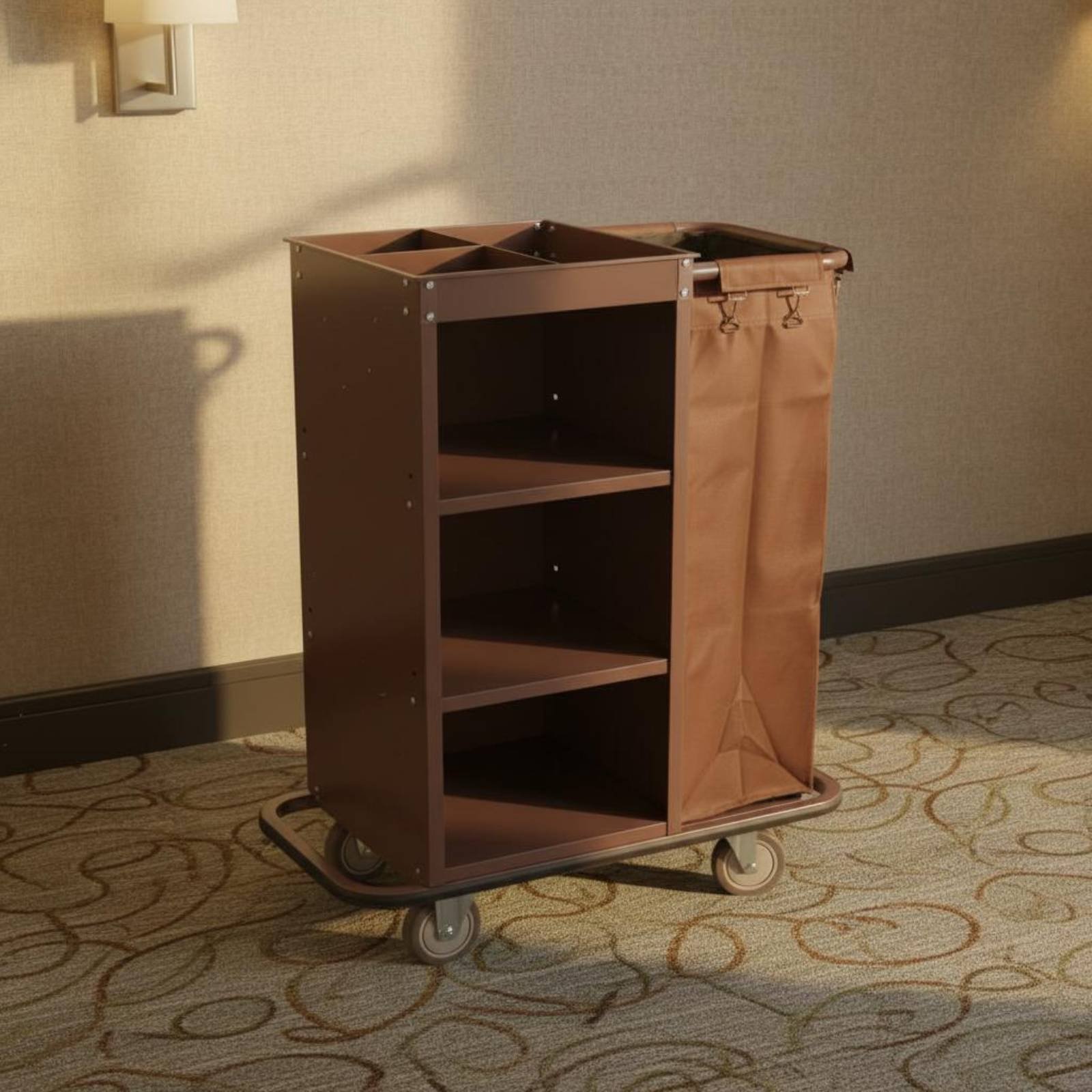 Troli Linen Hotel Multifungsi, - Outdoor Furniture Glides ulasan dan harga