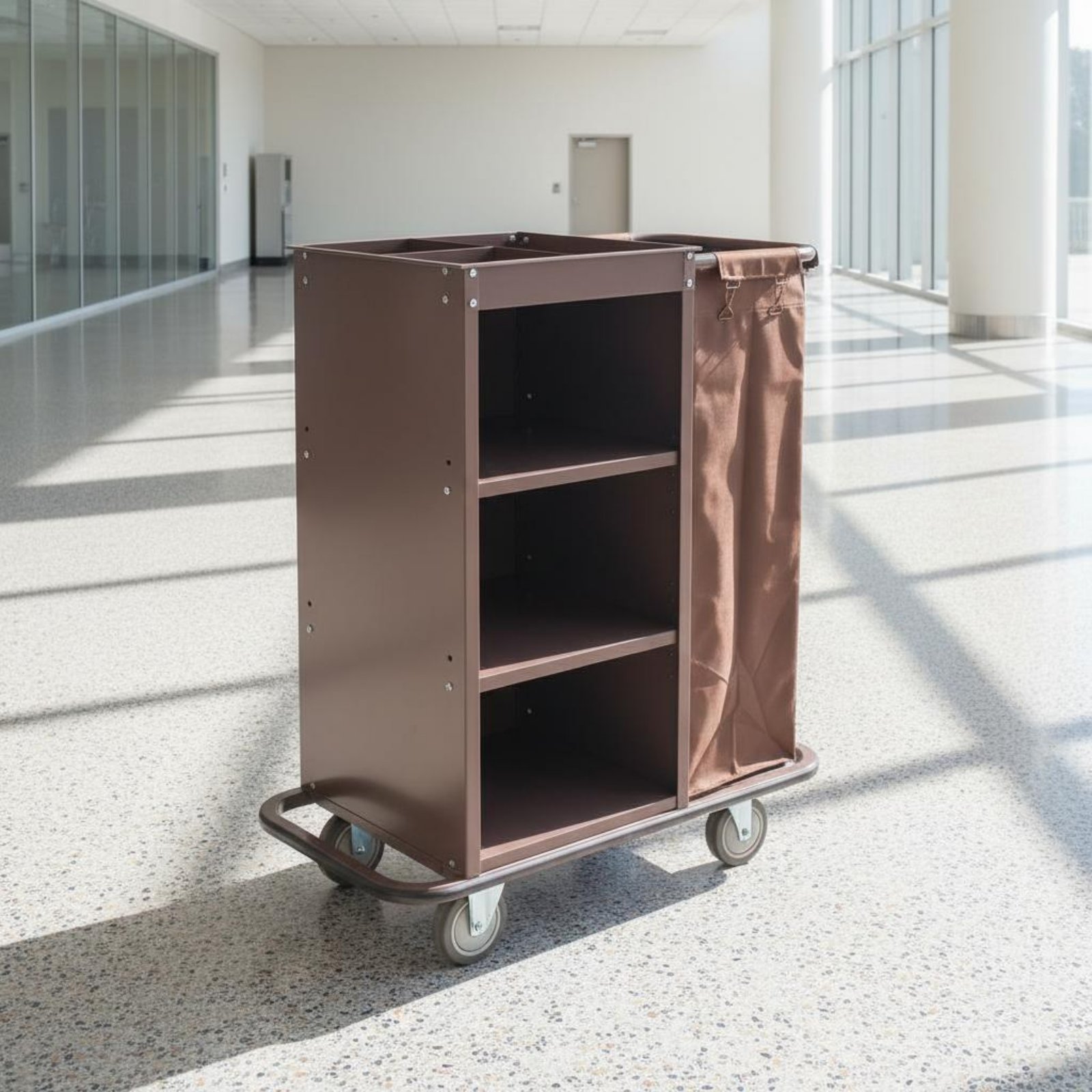 Troli Linen Hotel Multifungsi, - Outdoor Furniture Glides ulasan dan harga