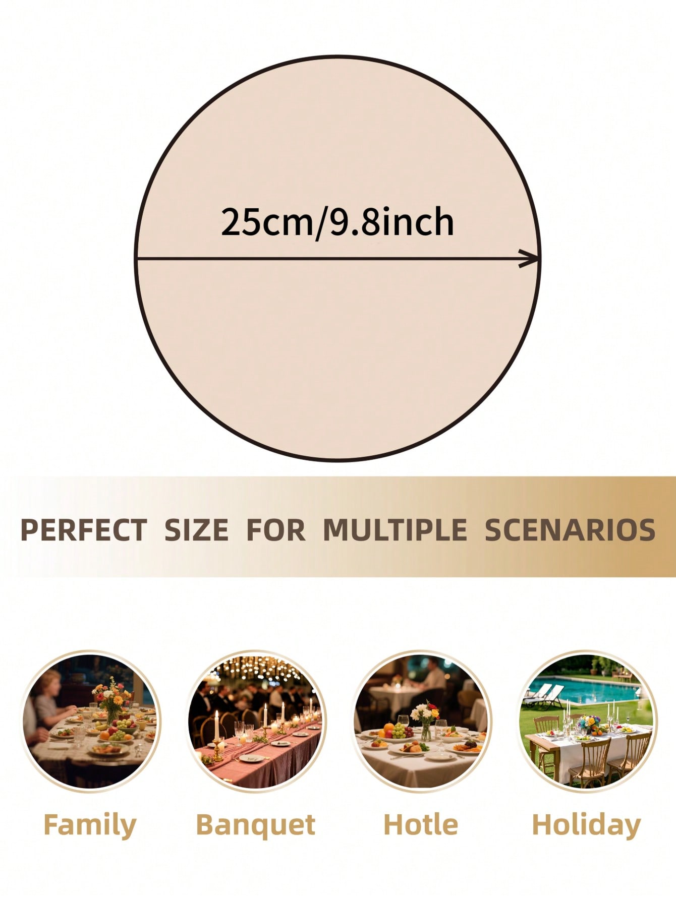 1/2/4/6 Buah Alas Piring Bulat - Outdoor Furniture Dining ulasan dan harga